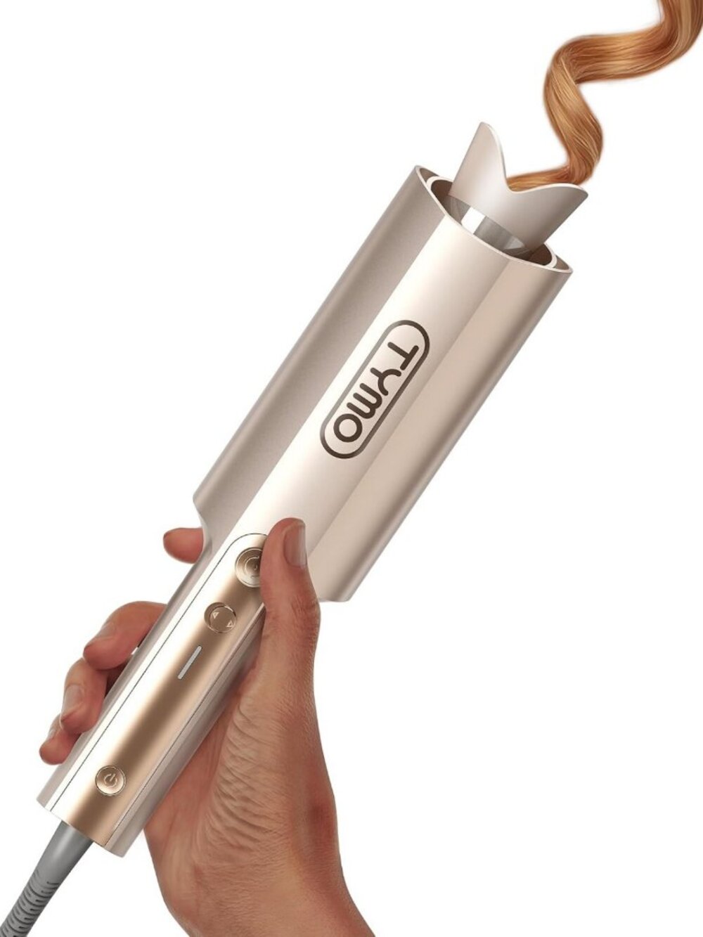 Automatic Rotating Curling Iron - Long Barrel Ceramic Curler for Loose Waves